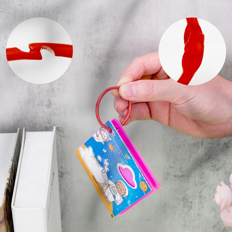 Antner 36PCS Metallic Loose Leaf Binder Rings 1 4/5" Colorful Book Rings, Metal Steel Loose Leaf Rings Keychain Key Rings Index Cards Rings Paper Rings for School Office, 9 Colors - Image 4